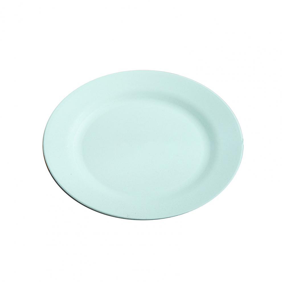Convenient Fruit Plate Shockproof 5 Colors Snack Plate Practical Heat-resistant Dinner Plate for Home Food Plate: Green  28cm