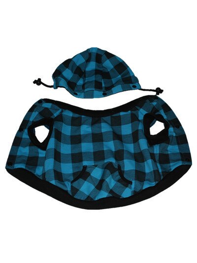 Freies Große Größe Haustier Hund Mantel Winter warm Hund Kleidung Für Chihuahua Weiche Kapuze Welpe Jacke Kleidung Mit ablösen Hütte: Blau / 5XL