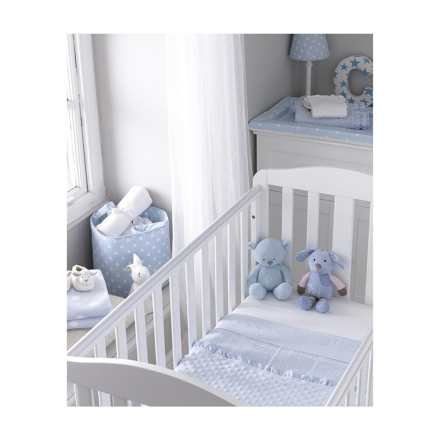 2 Pieces Set 100*190 Mothercare Blue Baby Bed Linen With Rubber Elastic Sheet Kids Children 100% Cotton Mattress Cot Crib Stuff