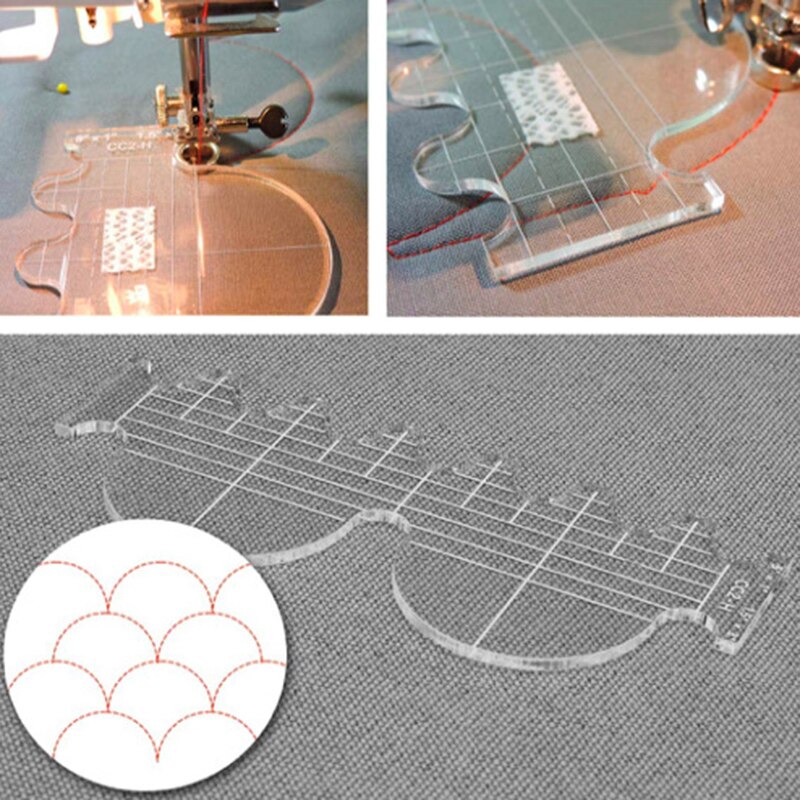 6 Pcs Patchwork Liniaal Set Volledig Transparant Met Gedrukt Meting Diy Patchwork Tekening Heerser NIN668