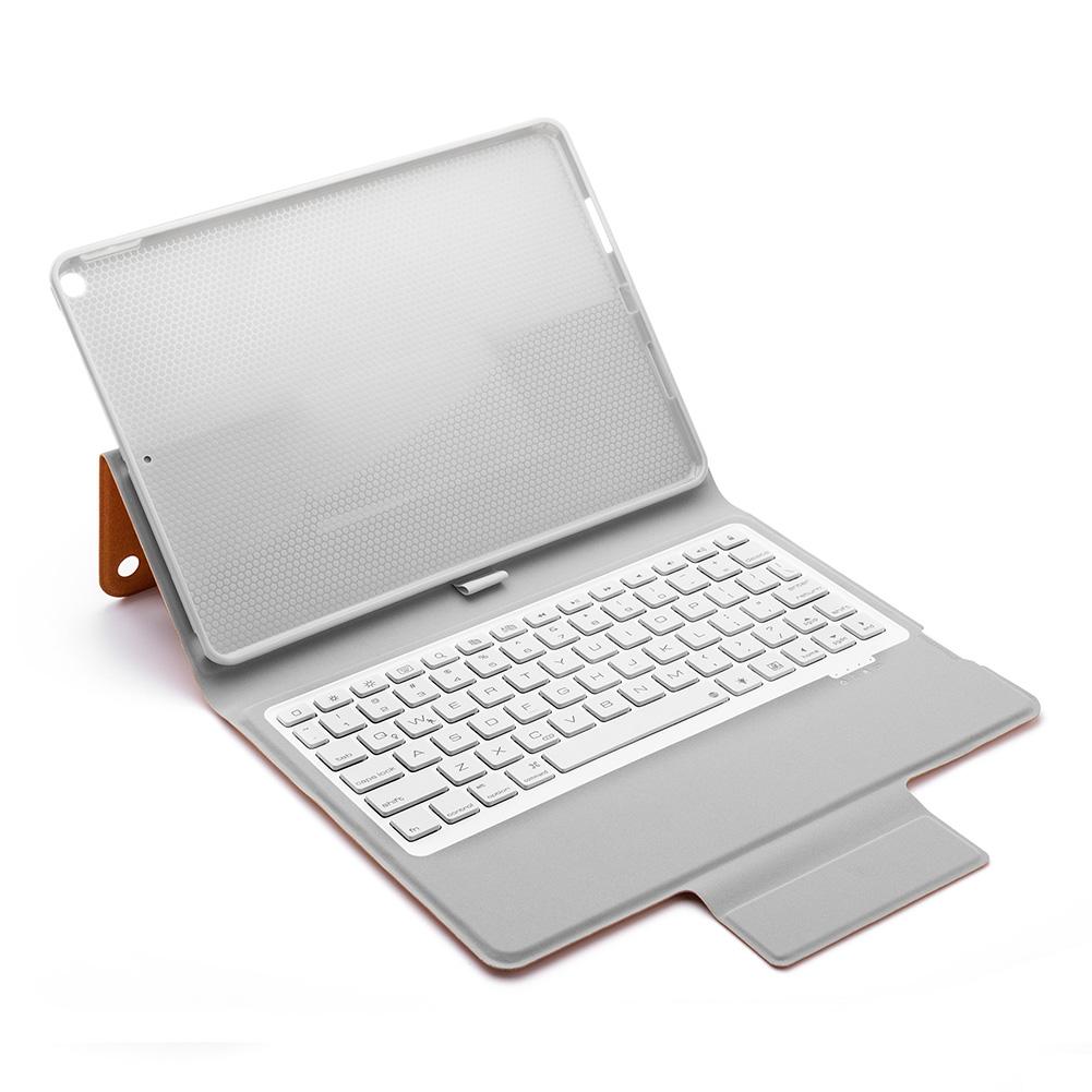 Gorąca sprzedaż Tablet klawiatura delikatne tekstury klapki skórzane etui Bluetooth bezprzewodowa klawiatura podświetlenie dla iPad 10.2 cal 2019