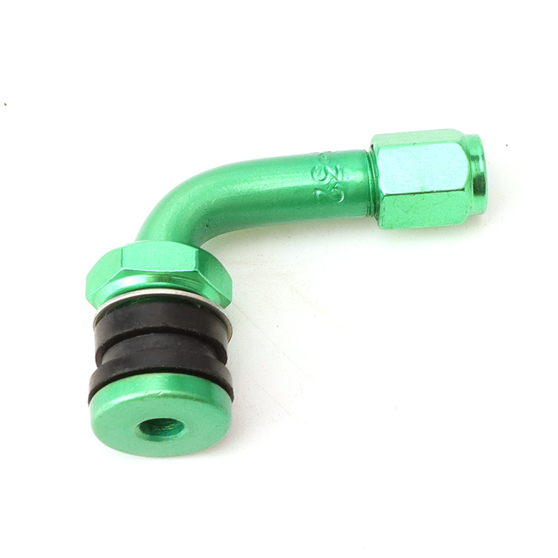 1 Pcs Alloy Rubber Straight valve/bend valve Tubeless Tyre Bicycle Auto Parts Tire Valve Accessories 5 colors: green bend