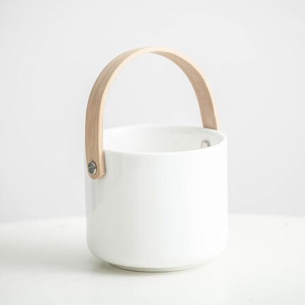 Nordisk kunst luksus frugtgaffel keramisk opbevaringstank moderne minimalistisk hjemmekage dessertgaffel køkken spisepinde ske opbevaringsbur: -en