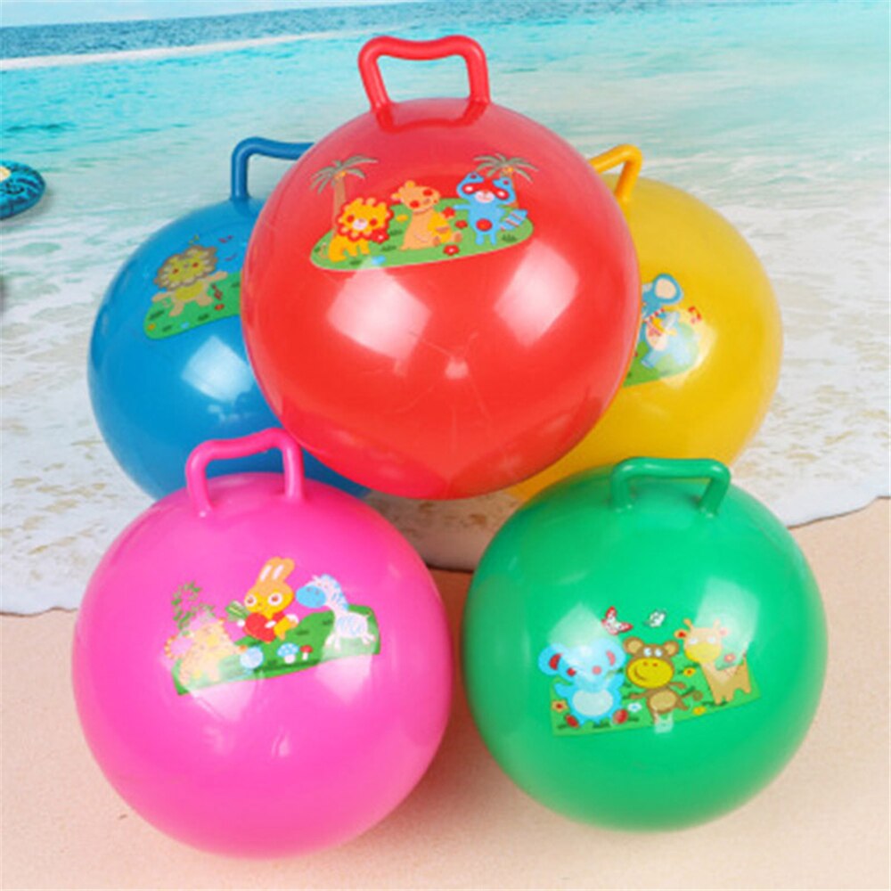 25cm Space Hopper Ball Inflatable Bounce Balls With Handle For Kids PVC Durable Great For Indoors Randomly 1 Pcs