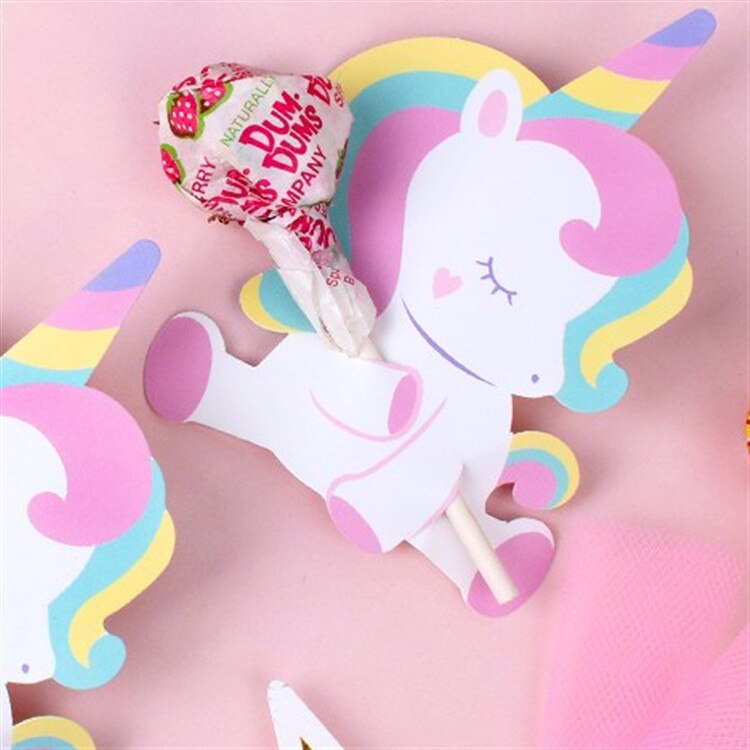 50 stuks eenhoorn kinderverjaardagskaart diy decoraties papieren kaarten leuke belonings- en berichtkaart lollykaarten feestbenodigdheden
