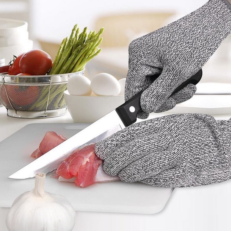 1 par anti-cut handsker sikkerhed skæresikker stikbestandig rustfrit stål tråd metal mesh køkken slagter skærefast sikkerhed