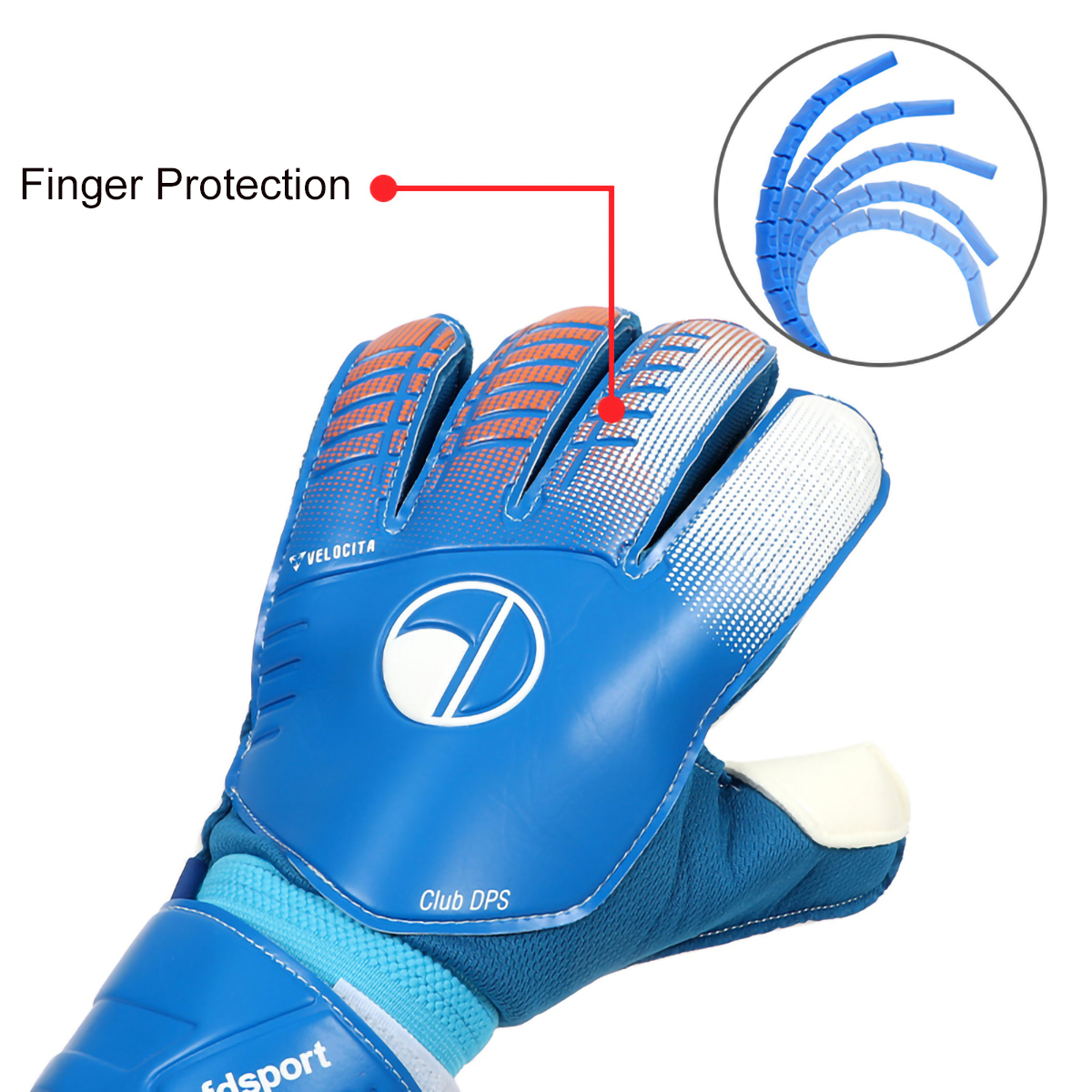 Fußball-Torwarthandschuhe für Jugendliche und Erwachsene, Torwarthandschuhe mit Fingerschutz, starke Griffe, Handflächen-Fußball-Torwarthandschuhe