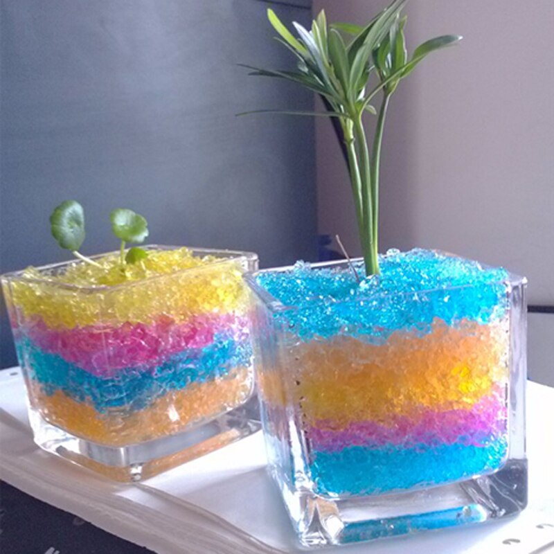 1000pcs Crystal Soil Hydrogel Gel Polymer Water Beads Decoration Plant Growing Water Balls Home Decor