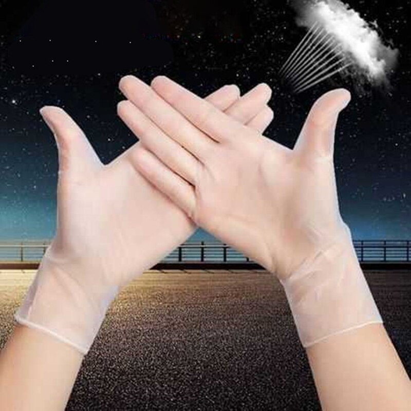 100 Uds guantes de vinilo cocina guantes de PVC de las yemas de los dedos de la pantalla táctil no-slip Anti-sudor de las yemas de los dedos Ultra-Delgado móvil guantes para la punta de los dedos