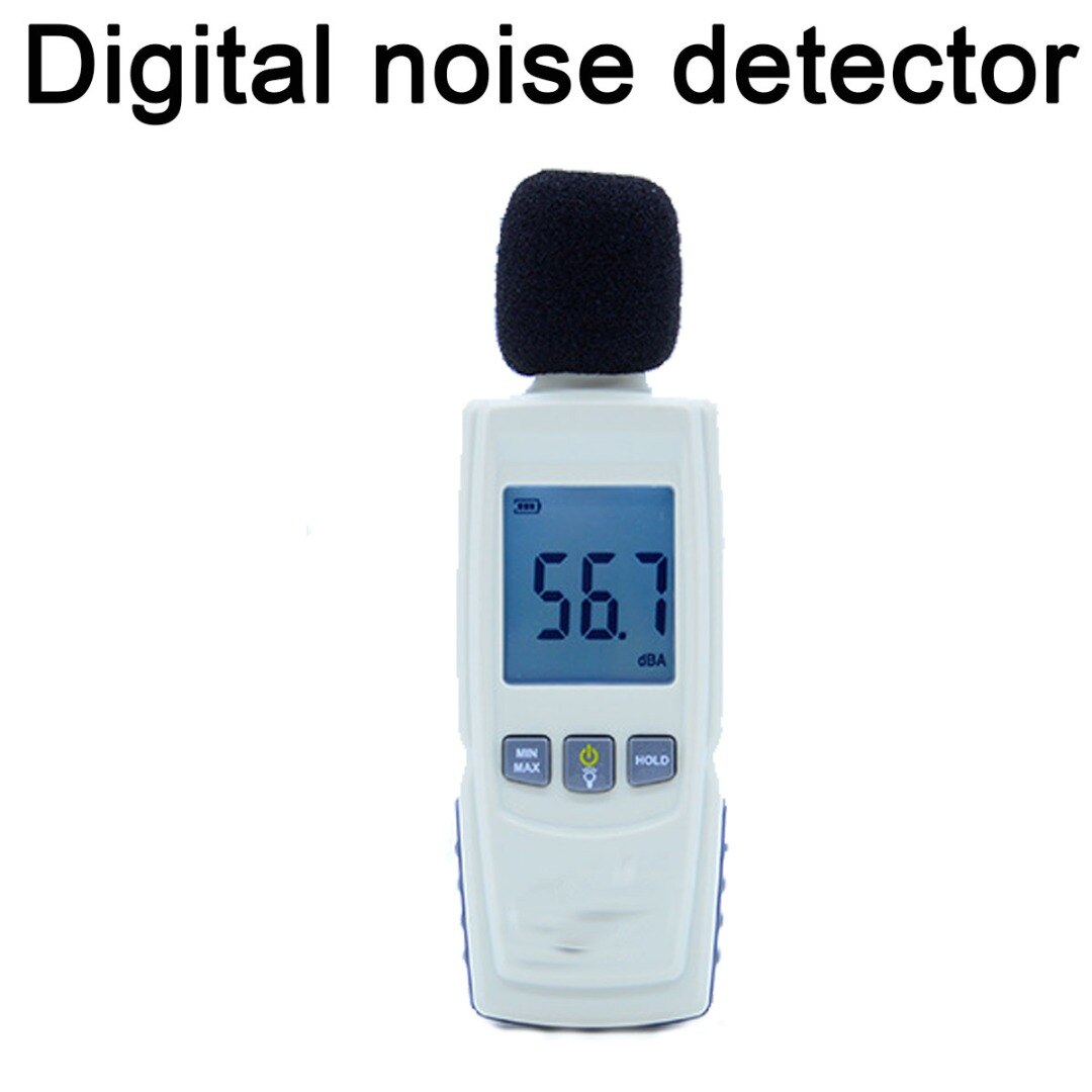 Medidor de nivel de sonido Digital 30-130DBA, pantalla LCD de mano, medición de ruido, 3 pilas AAA para fábricas y oficinas, 1 unidad