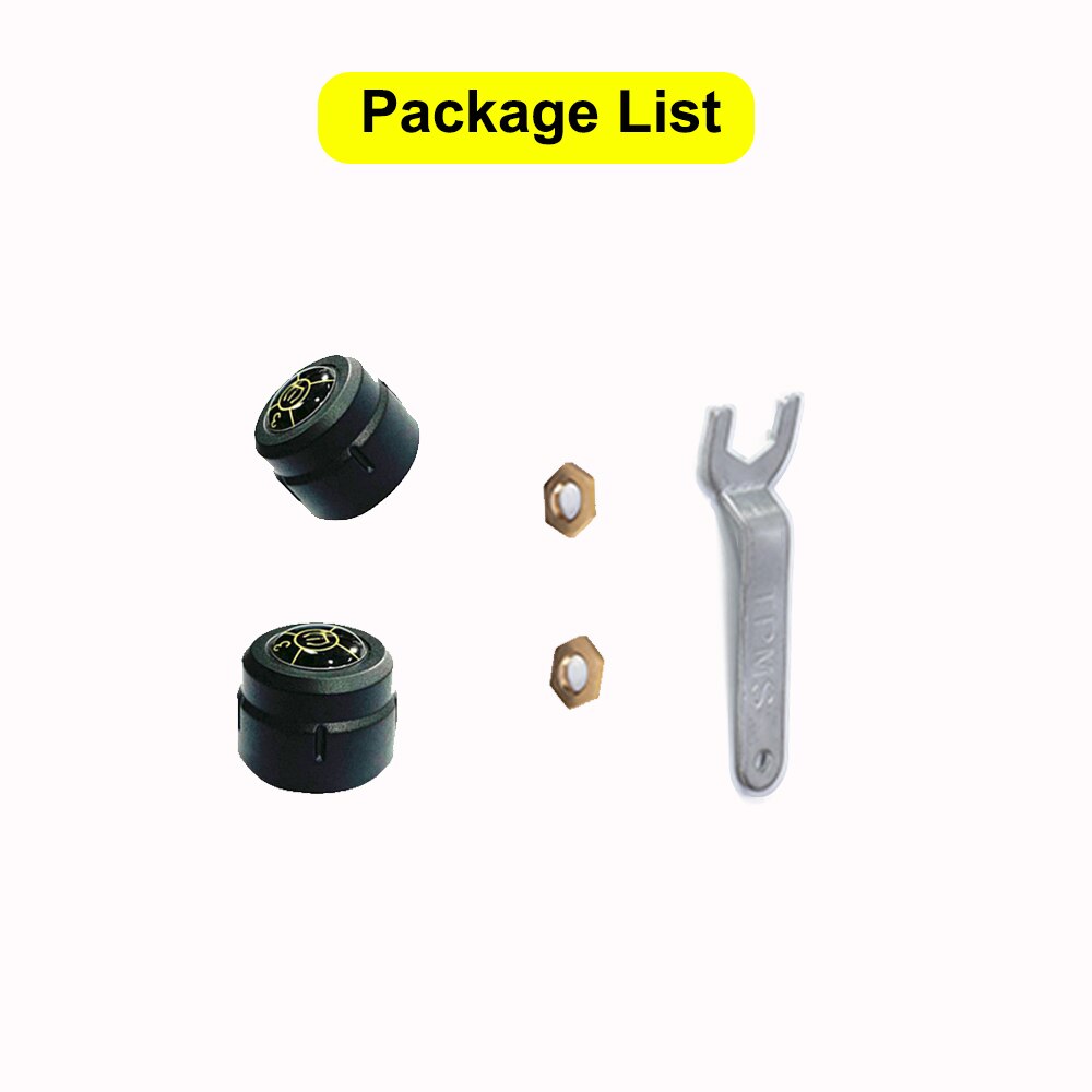 Motorcylce Tpms Android Ios Bluetooth 5.0 8.0 Bar Auto Led Display Externe Sensoren Bandenspanningscontrolesysteem Monitor: 2 sensors