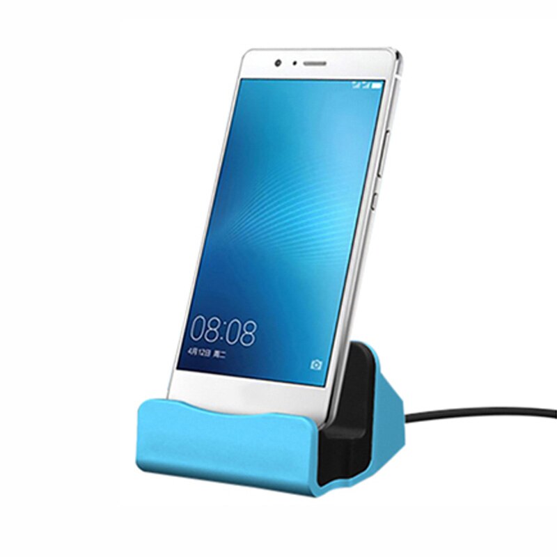 Docking Station Ladegerät Sync Daten Schnelle Lade Für Samsung S20 S10 S9 S8 Plus iPhone Xiaomi Redmi Micro USB Typ C Ladegerät: For iPhone / Blue