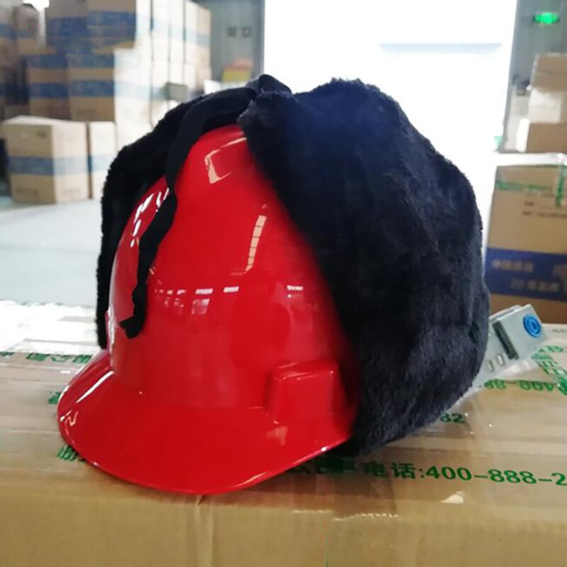 Winter Safety Helmet Removable Warm Cotton Lining Protective Helmet Safety Cap Hat, Anti-impact Outdoor Construction Work Helmet
