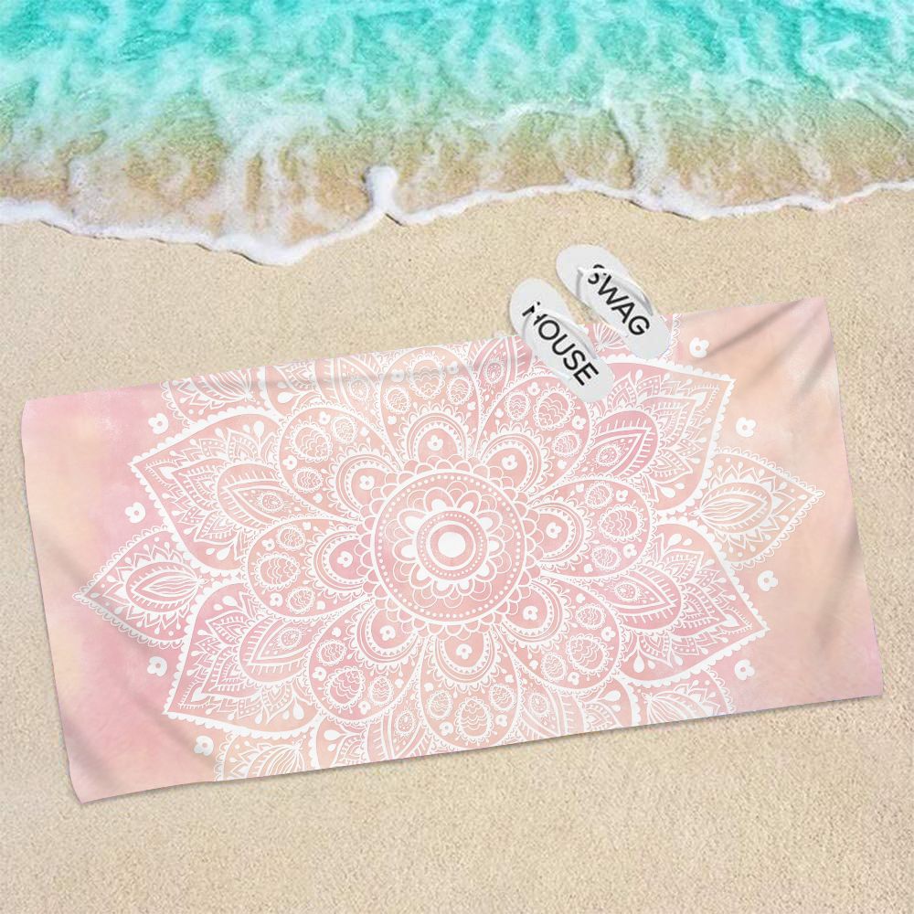 70*140 Boho Mandala Surf Poncho Microfiber Badhanddoek Strand Handdoeken Snel Droog Strand Mat Volwassen Strand Handdoeken Vrouwen bloemen Cover Ups: ST-XCMTL01-8
