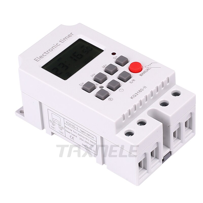 KG316 S High Load 30A 220V 7 Days Weekly Digital Electronic Lighting Timer Interval 1 Second Power Direct Output