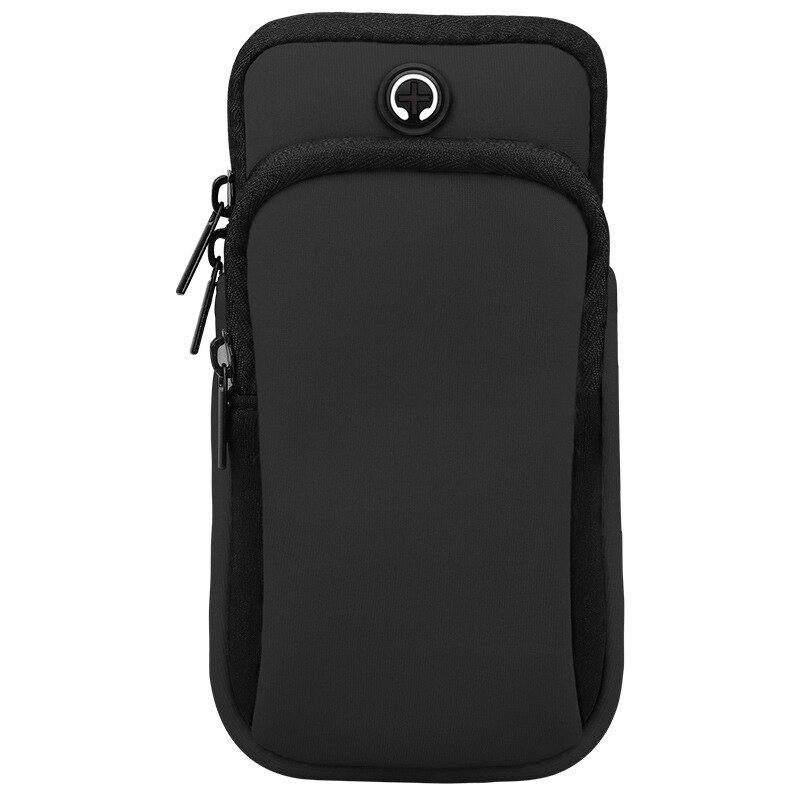 Losfick borsa da braccio sportiva impermeabile per telefono donna uomo per iPhone Huawei Xiaomi sport borsa per cellulare custodia da braccio per telefono: Black