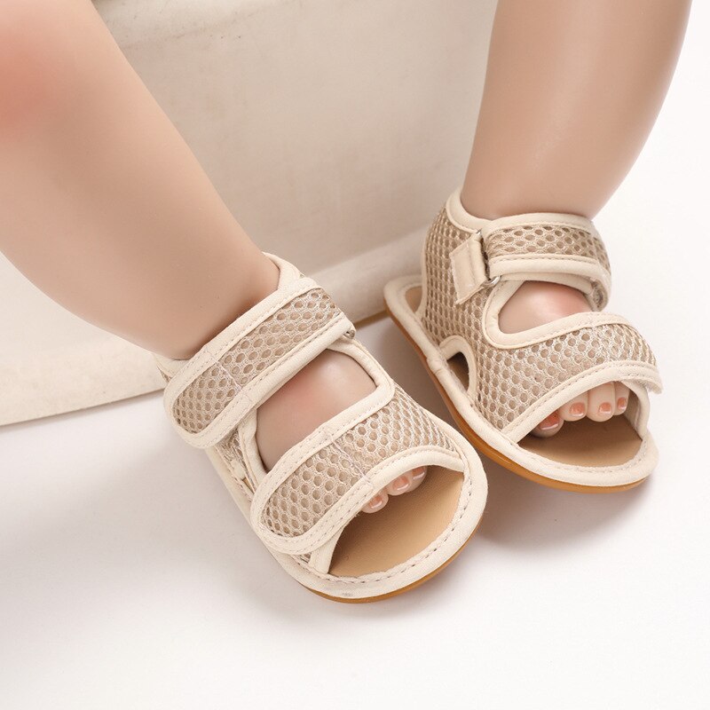 Sandales d'été en maille pour -né, filles et garçons, respirantes et confortables, antidérapantes, à semelle souple, pour nourrissons et tout-petits
