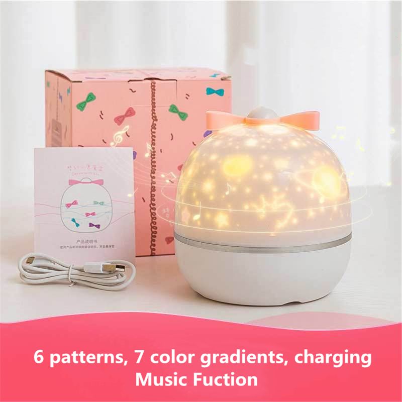 Voor Baby 6 Patronen Led Projector Star Moon Nachtlampje Sky Roterende Nachtlampje: C