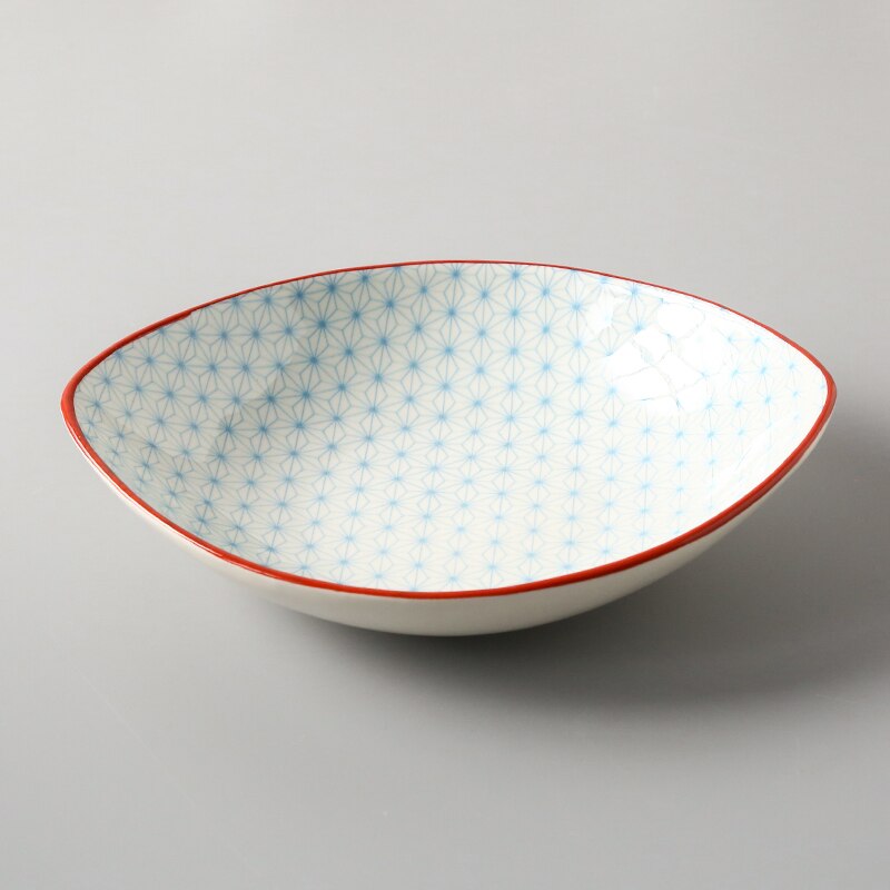 8 zoll Keramik Salat Platte Tiefe Suppe Gericht Nachtisch Teller Unterglasur Farbe Maschine Geschirr CZY1026: 10