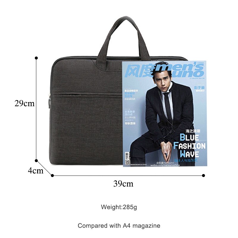 Teczka męska prawnik biznes torebka mężczyzna torebki biurowe dla kobiet organizator torba na dokumenty na laptopa 15.6 przechowywanie przedmiotów A4
