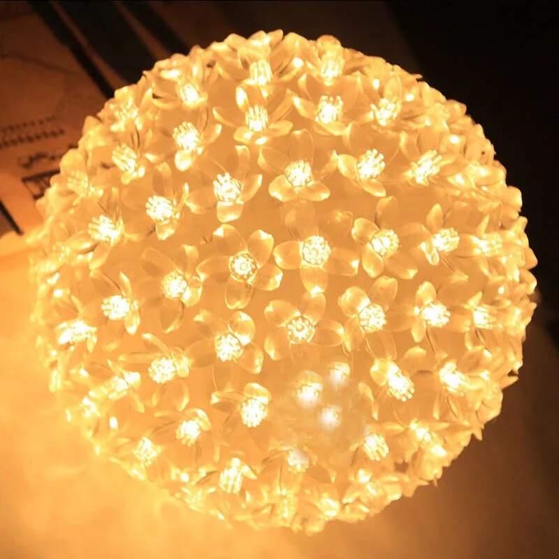 Dia 12cm 20cm 30cm led kersenbloesem bloem bal lichtslinger lamp kerst jaar bruiloft feest guirlande lichten