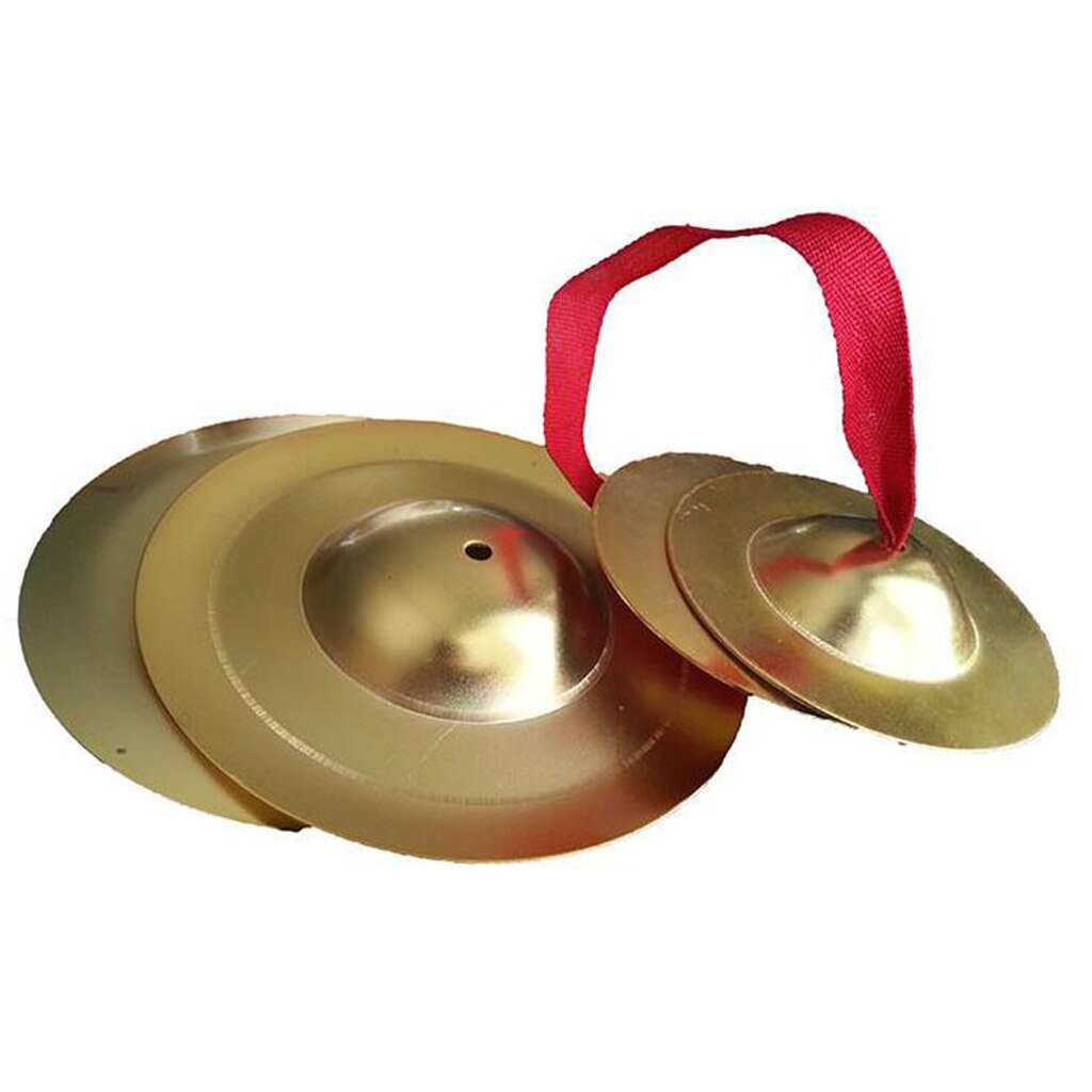1 par kobber bækken hånd percussion instrumenter traditionel kinesisk gong med finger reb musikalsk legetøj