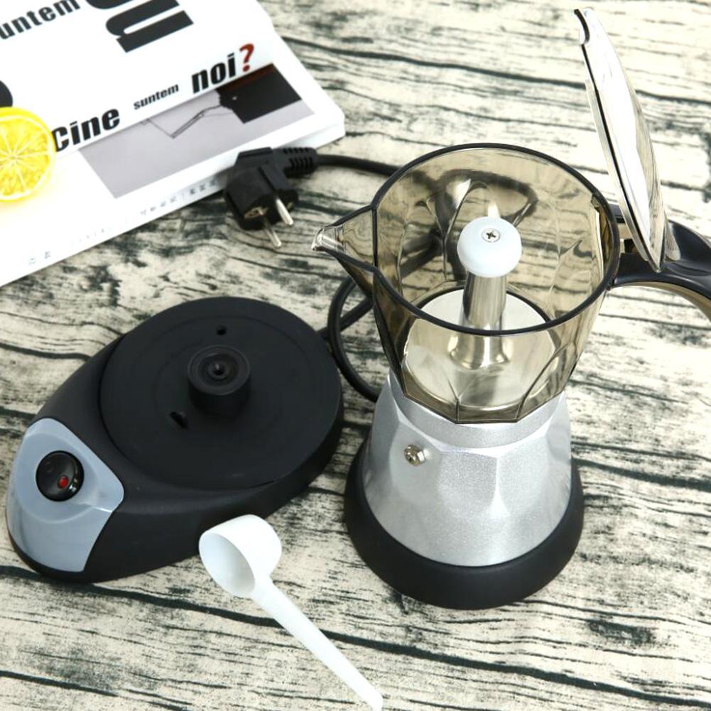 Europæisk stil bærbar plug in kaffemaskine rustfrit stål espresso mokka kaffemaskine kit filter espressomaskine