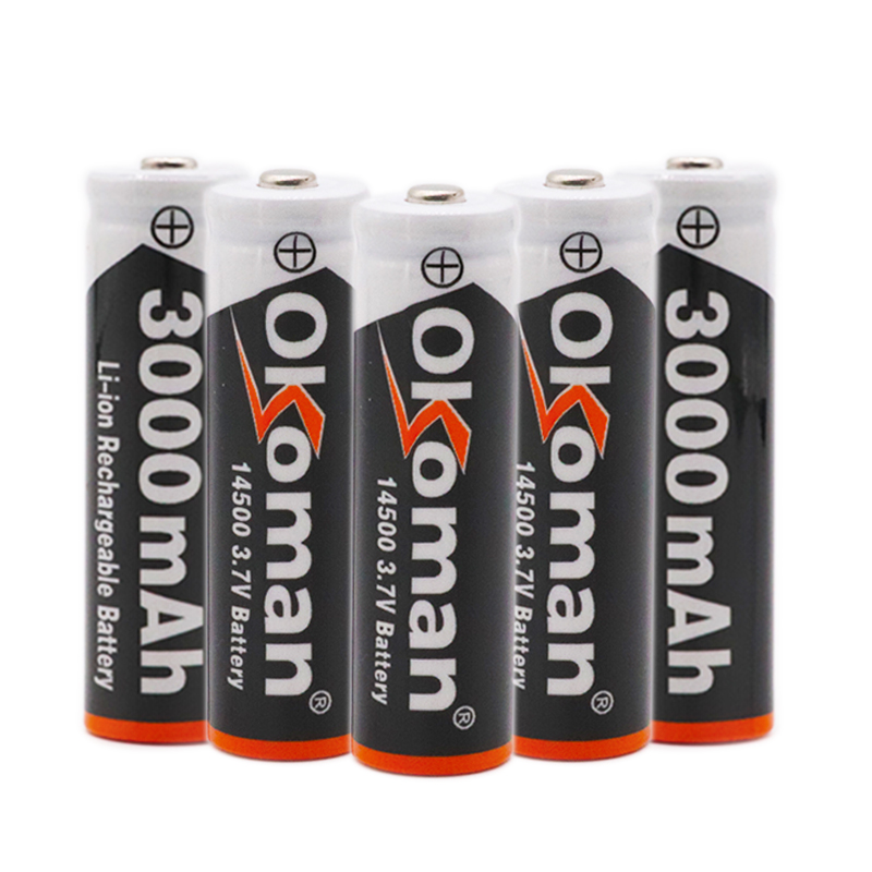 14500 battery 3.7V 2800mAh 14500 Rechargeable Li-ion Battery for LED Flashlight Battery accumulator battery