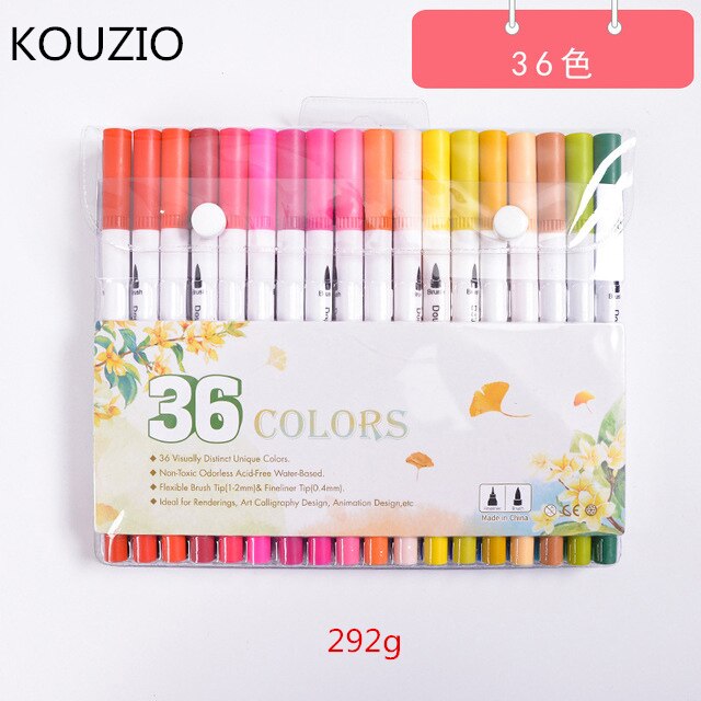12 pçs/set Marcador Canetas kawaii caneta gel Cor jel kalem glitter branco tinta caneta material escolar papelaria papelaria colorida: 36 Marker Pens