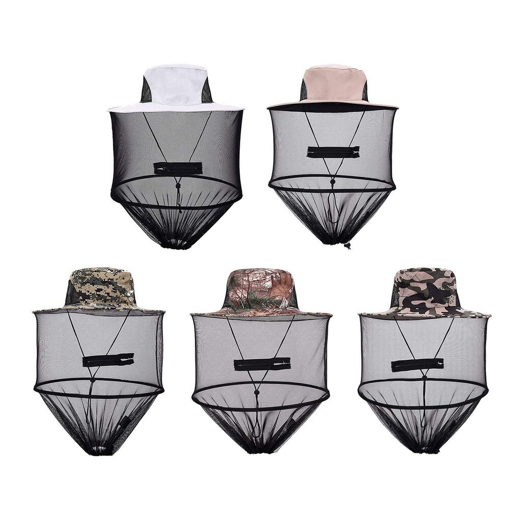 Head Shield Net Fishing Camping Wild Jungle Facial Mask Protect Cap Top Midge Insect Mosquito Cap Unisex Knit Bucket Hat Net