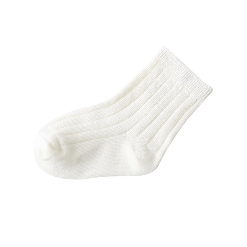 Enfant en bas âge filles chaussettes enfant en bas âge bébé solide cheville chaussettes enfants plancher chaussette pour enfants 0-5T: W / S