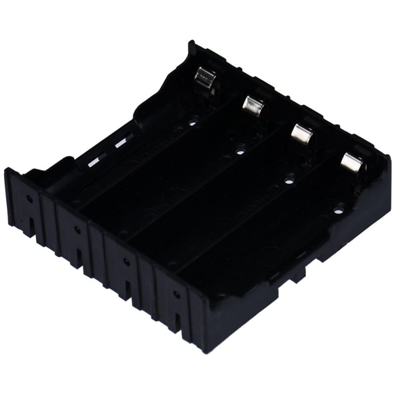 Binmer 1 stks DIY Zwarte Opbergdoos Houder Case Voor 4x18650 3.7 V Oplaadbare Batterijen 18Jan23