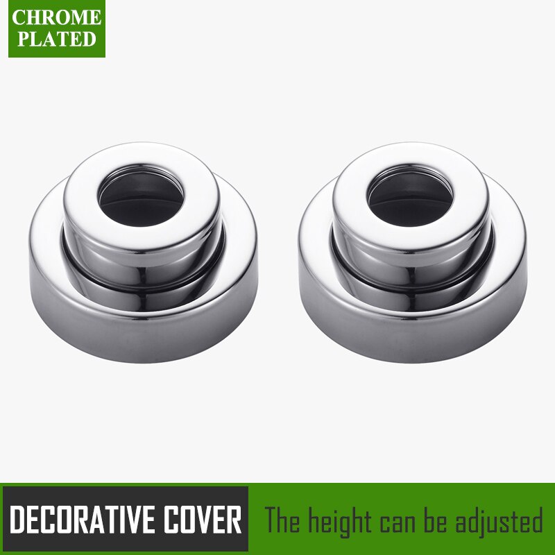 FACIIO Neue 304 Edelstahl Wasser Rohr Dekorative Abdeckung Dusche Zubehör Bad Wasserhahn Befestigungs Kit Für Dusche Mixer: sliver 2 PCS