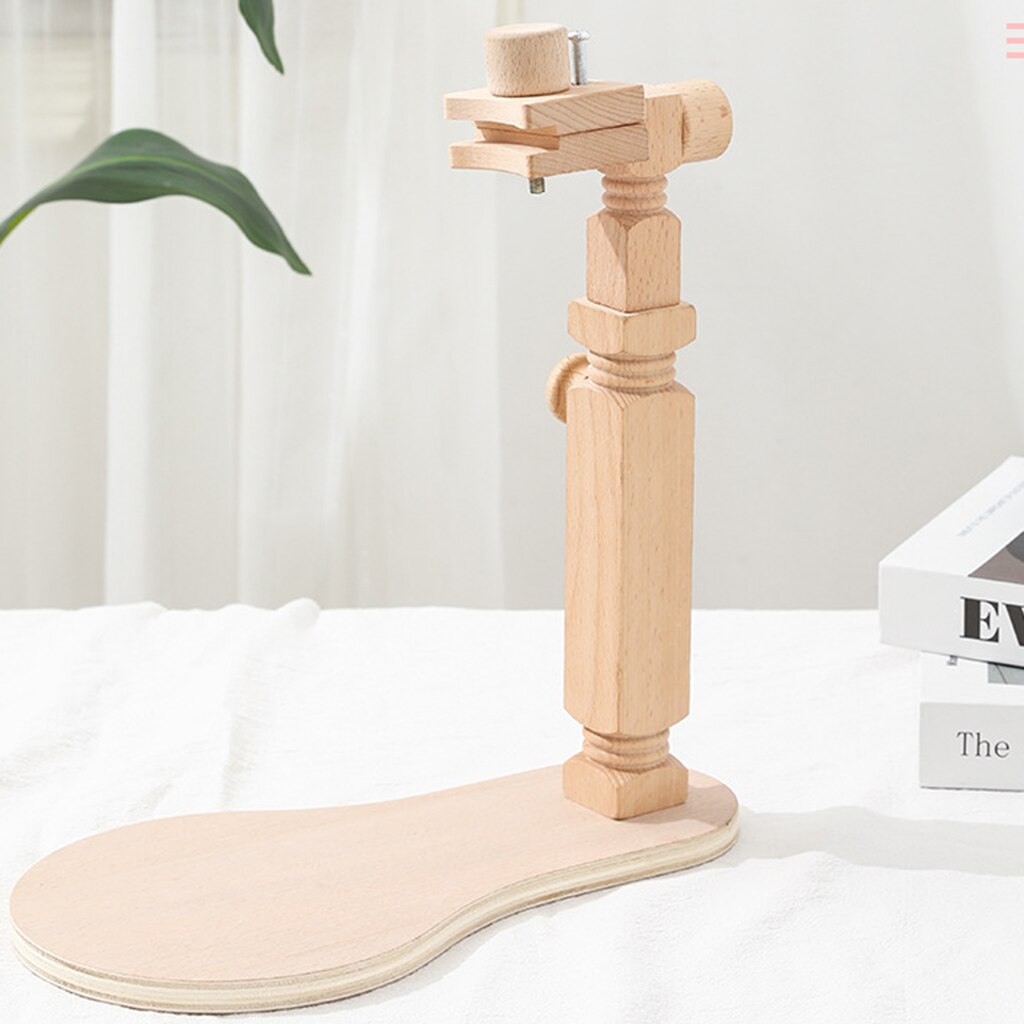 Soporte para bordado de madera, bastidor de aro de bastidor para punto de cruz, herramienta de costura de escritorio