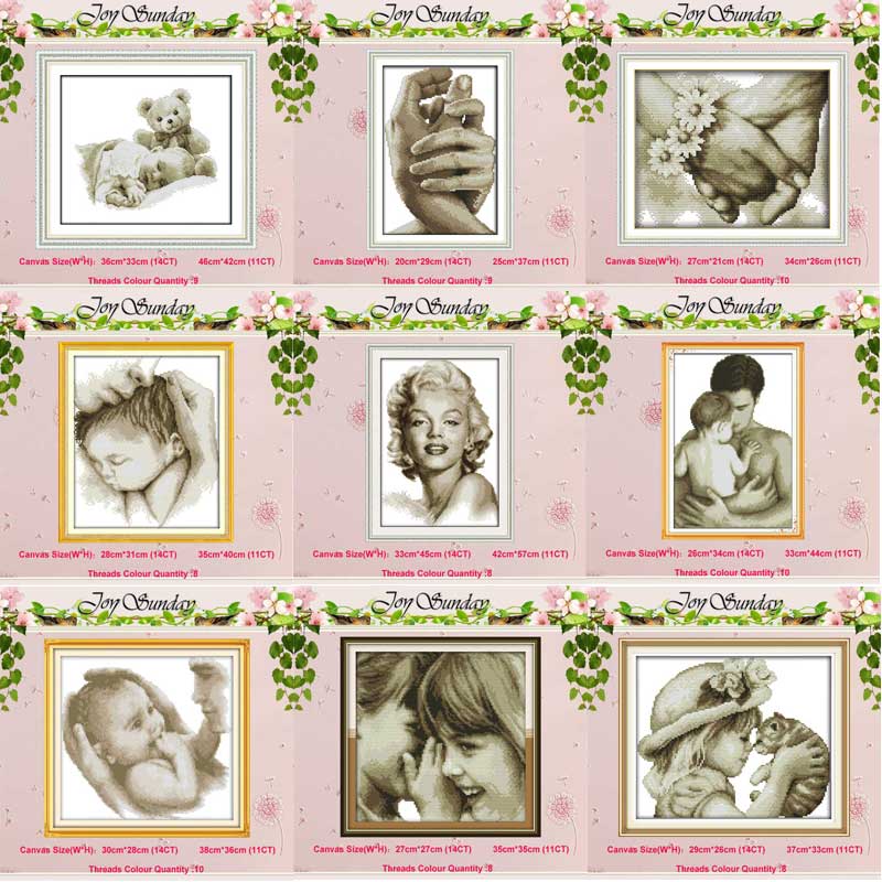 Angel Baby Girl Lover counted Cross Stitch 11CT 14CT Cross Stitch Set DIY Cross-stitch Kit Embroidery Needlework