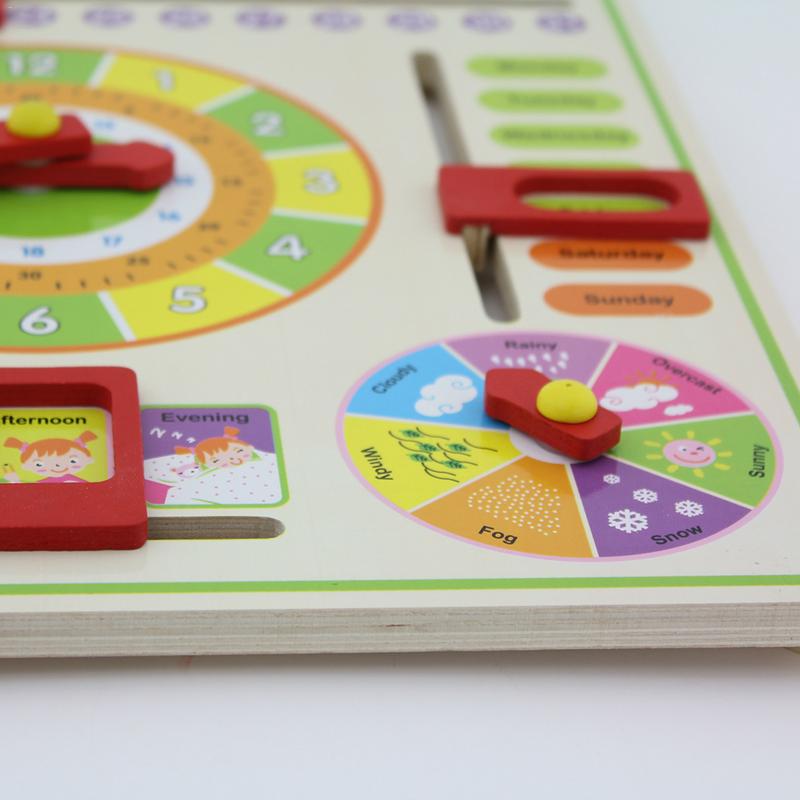 Uhr Hängen Bord Multi-Funktionelles Training Uhr Kalender Bord Frühen Kindheit Bildung Spielzeug Eltern-kind-