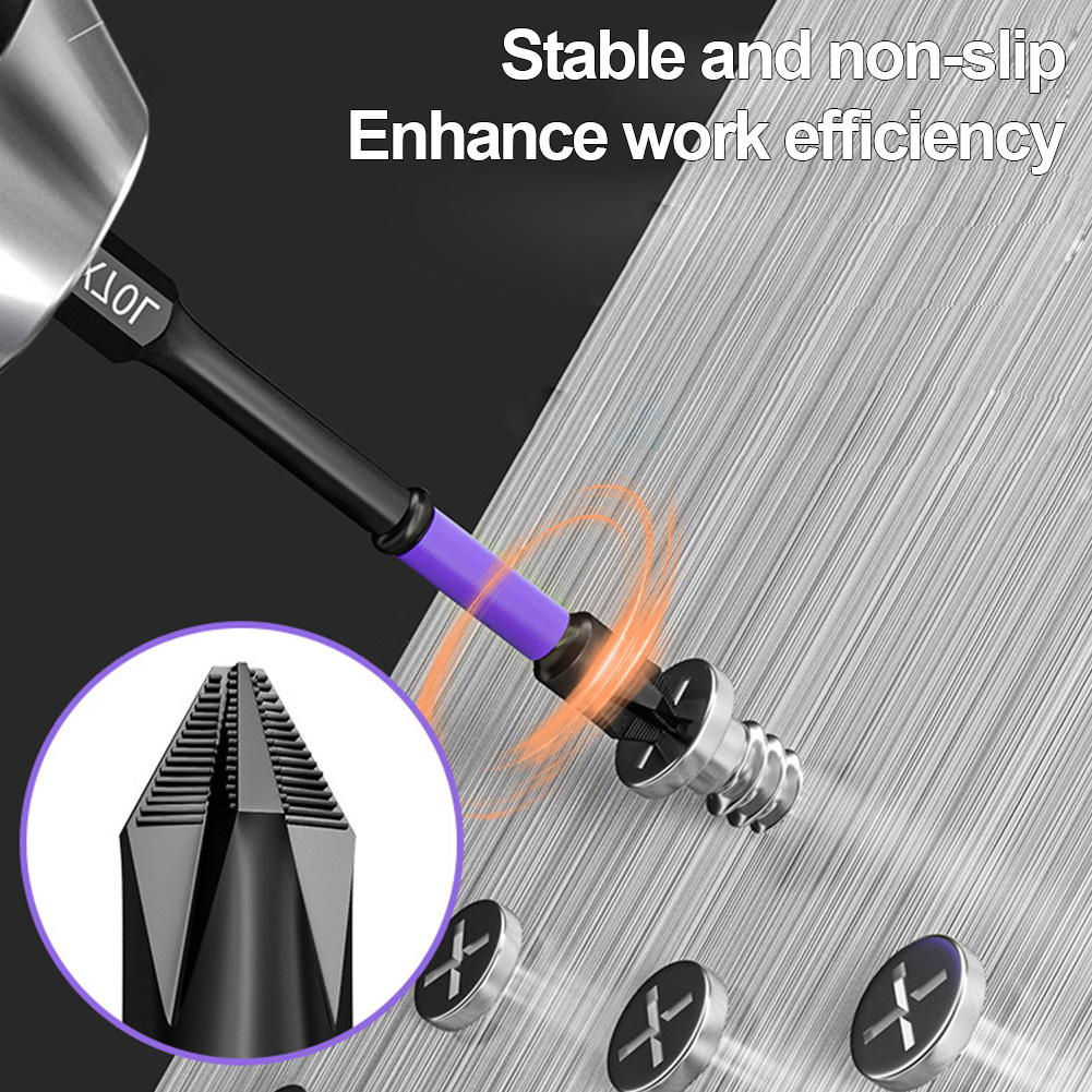 D1 Anti-Slip and Shock-Proof Screwdriver Bit Set High Hardness Strong Magnetic Impact Cross Drill Bit Set 25/50/65/70/90/150mm P