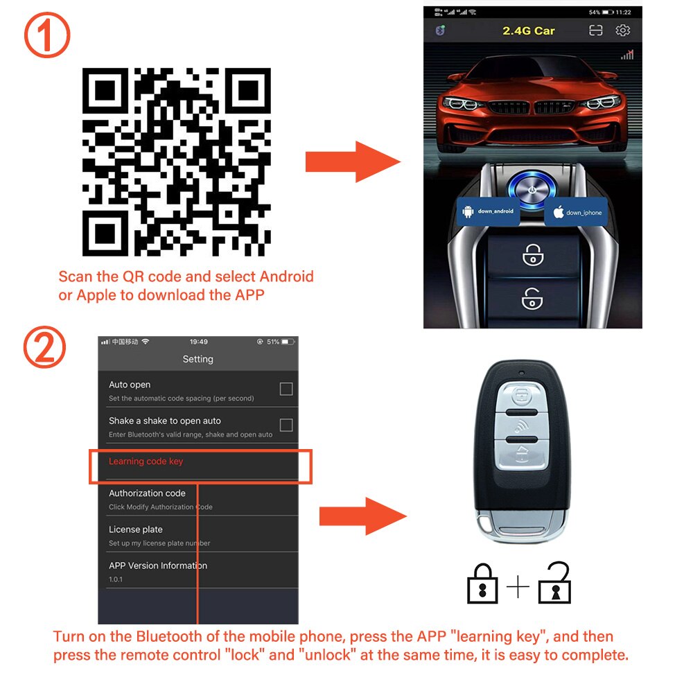 Universal Auto Start Stop Keyless Entry System Engine Start Alarm System Push One Button Start System Remote Car Accessories