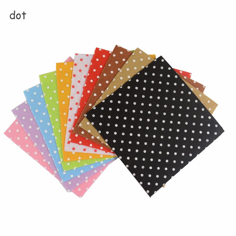 1mm tykkelse filt diy håndværk 15 x 15cm hjem mønster bundt polyester klud kunst håndværk syning af ikke-vævet stof trykt filt