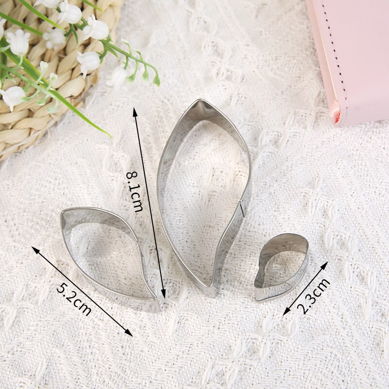 3Pc 4Pc Biscuit Cutter Mold Rvs Cookie Cutters Diy Cartoon Fondant Gebak Mold Voor Keuken Bakken Accessoires: Stainless steel 4