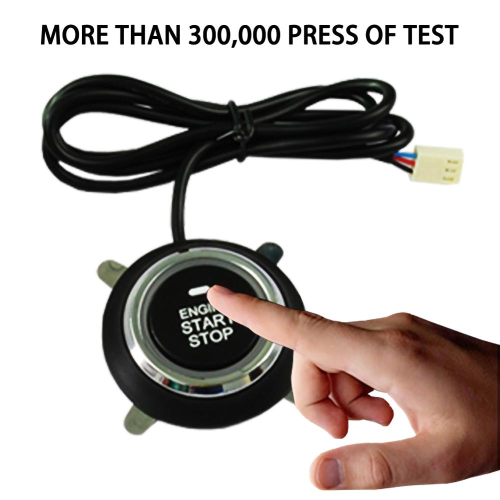 12V Car Smart Alarm System Push Engine Start Stop Button Lock Ignition Immobilizer with Remote Keyless Go Entry System