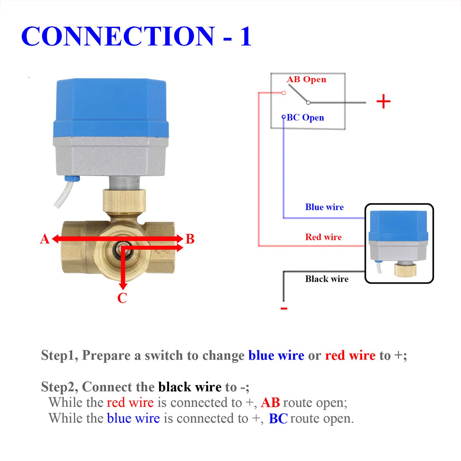 2 Modes - 3 Port motorised Valve Motorized Valve 3 Way Ball Valve 12v - Three Port Valve 1/2 3/4 1 1-1/4 1-1/2 inch