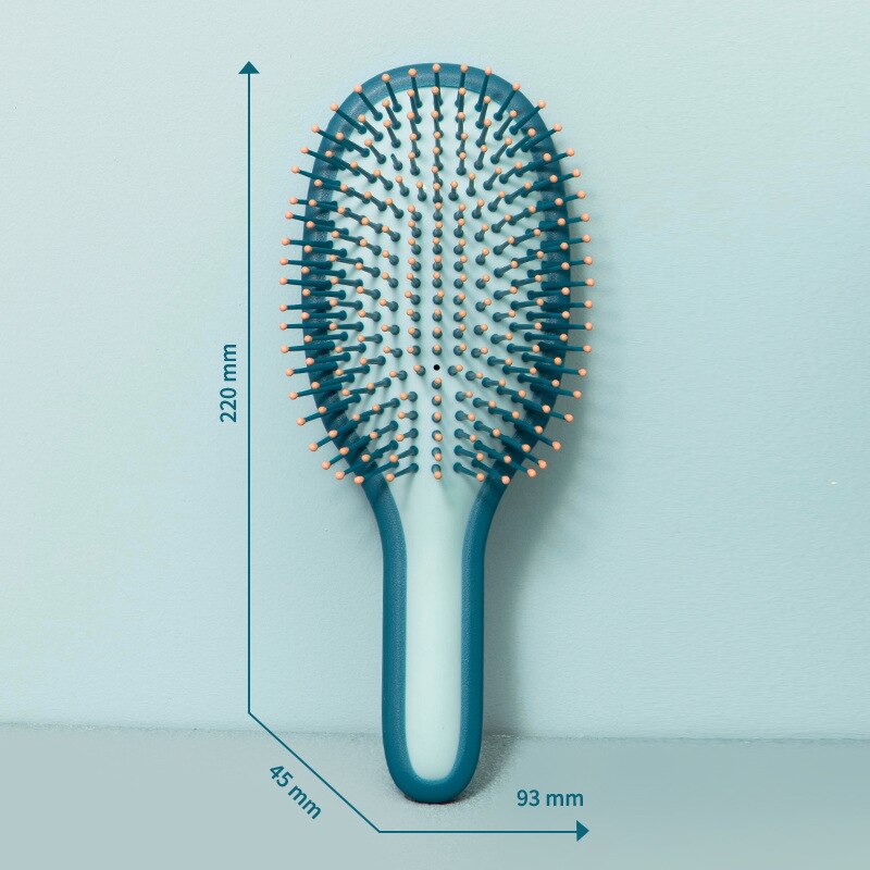JO LIFE-cepillo de pelo con paleta herramientas de belleza, peine para pelo rizado, masaje del cuero cabelludo, antiestático, sin enredos: AirComb-Blue