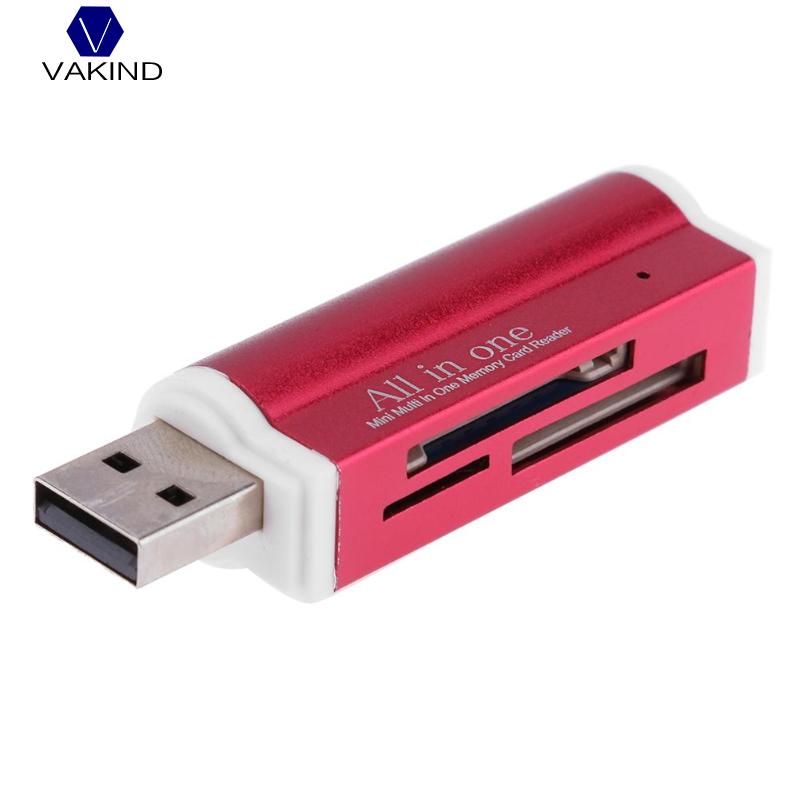 Brand new mini portatile USB2.0 4-in-1 multi-lettore di schede di memoria per SD/SDHC/mini SD/MMC/TF card/MS per Macbook: Default Title