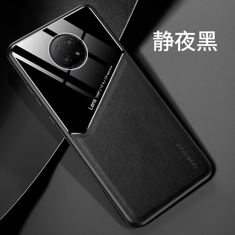 Atittu Telefoon Case Voor Xiaomi Redmi Note 9 T 5G Case Pc Lederen Tpu Ingebouwde Iron Cover Voor redmi Note 9 T 9 T 5G: Black