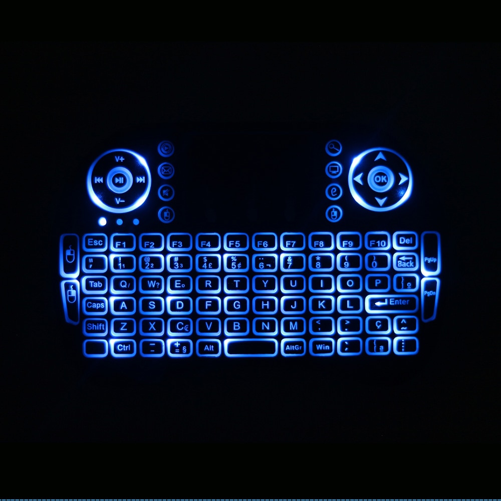 Backlit i8 Mini Wireless Keyboard Russian French Spanish Hebrew i8+ 2.4G Air Mouse Touchpad Handheld for Android TV BOX Mini PC