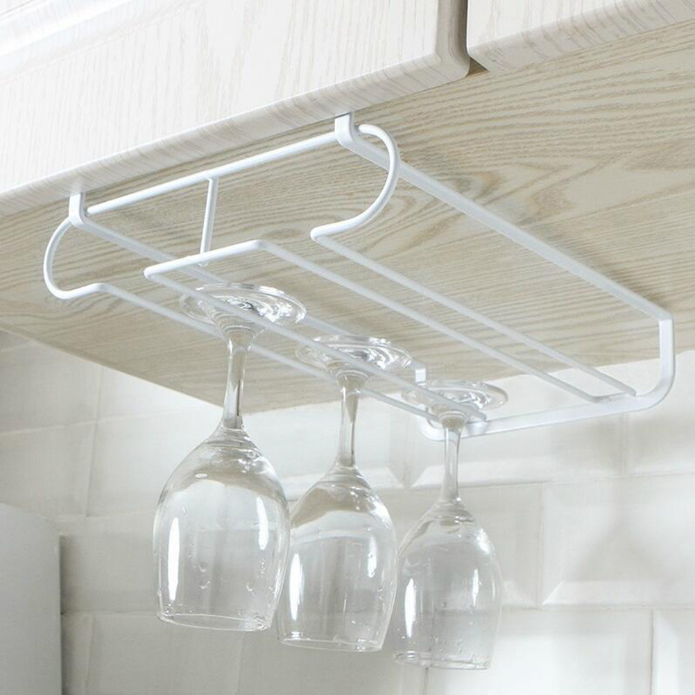 Estante de hierro para vino, perchero para copas de vino, soporte para almacenamiento de vasos, Bar colgante de cocina, estante de suspensión