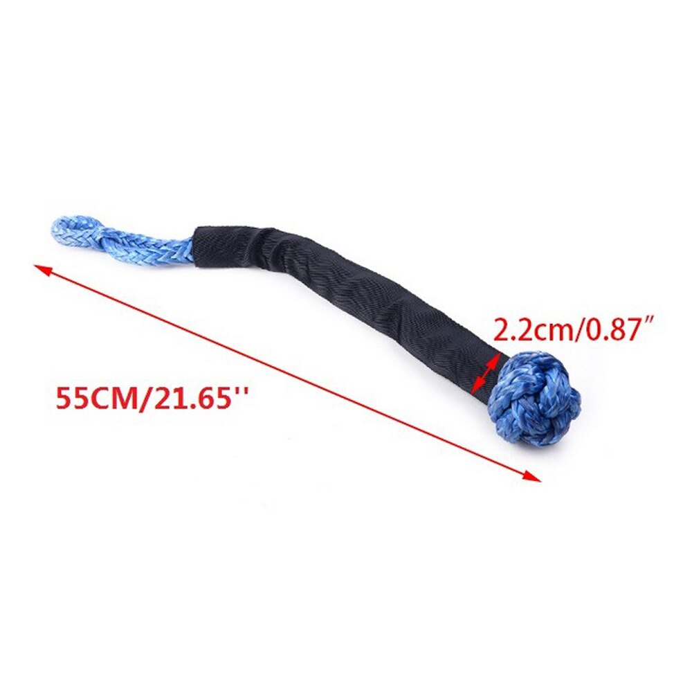 2 stücke 35000 £ Schäkel Winde Seil Abschleppen Erholung Riemen Nylon Auto flexibel Synthetische Weiche 15T Abschleppen Seile