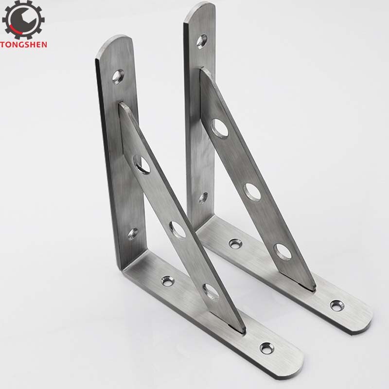 Shelf L Bracket Tripod Triangle Stainless Steel Solid Shelf Support Corner Brace Joint Right Angle Bracket Corner Shelf Support