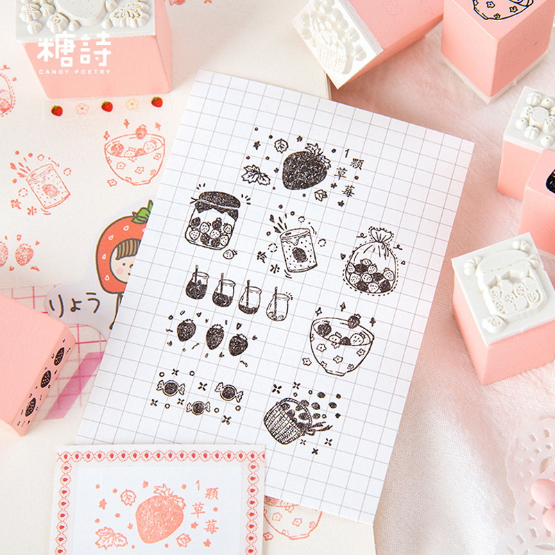 1 sæt vintage multifunktion maleri dekorations stempel træ gummistempler til scrapbog papirvarer gør-det-selv håndværk standard stempel